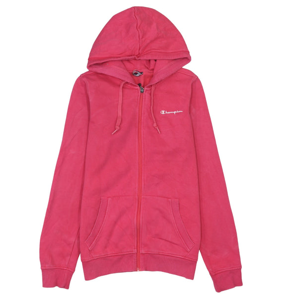 Champion 90's Pink Lightweight Full Zip Up Hoodie XSmall - Retro Style