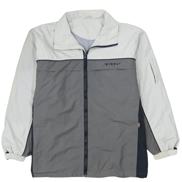 Nike 90's Swoosh Full Zip Up Windbreaker XLarge  Grey
