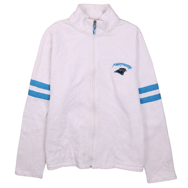 NFL 1990's Full Zip Track Jacket Sweatshirt Women's Large White