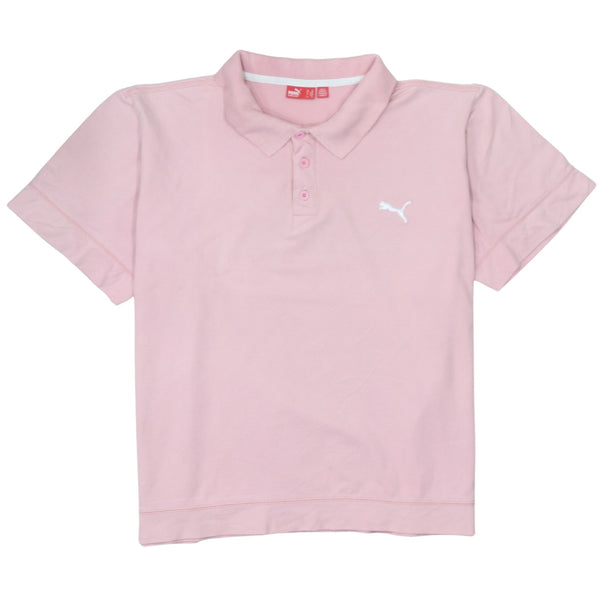 Puma 90's Short Sleeves Quarter Button Polo Shirt XLarge Pink