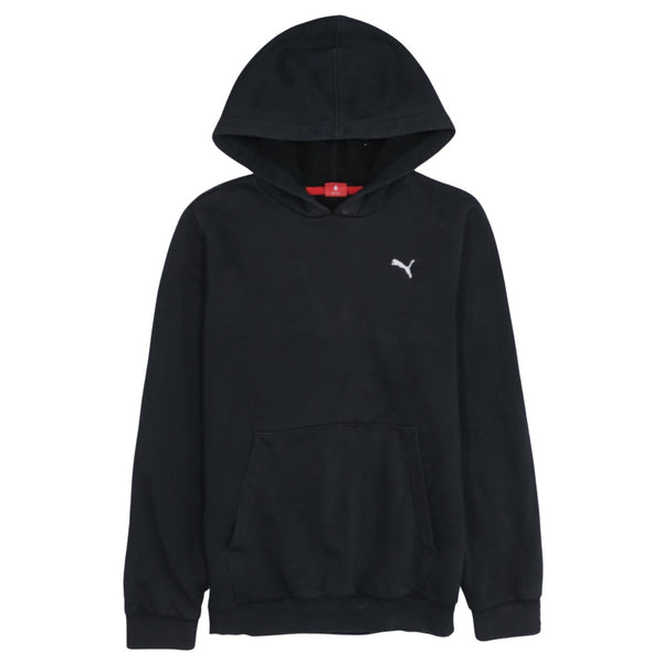 Puma 90's Drawstring Pockets Pullover Hoodie XLarge Black