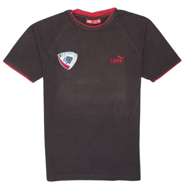 Puma Vintage 90's XSmall Brown Crew Neck T-Shirt, Casual Style