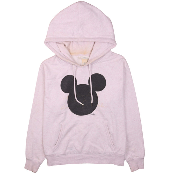 90s Disney Mickey Mouse Pullover Hoodie Pink Large - Vintage Style