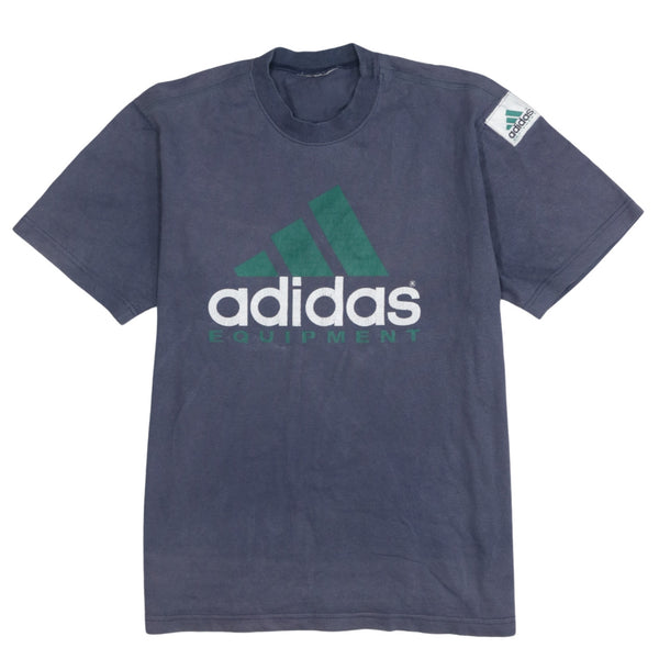 Adidas 90's Spellout Short Sleeves T Shirt Medium  Navy Blue