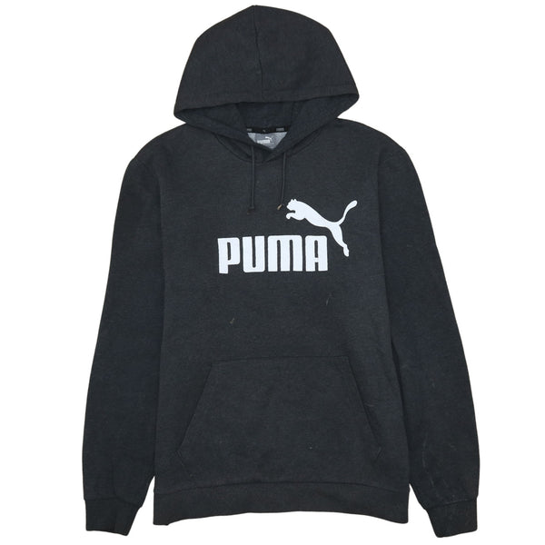 Puma Vintage 90's Spellout Pullover Hoodie Black Large True to Size