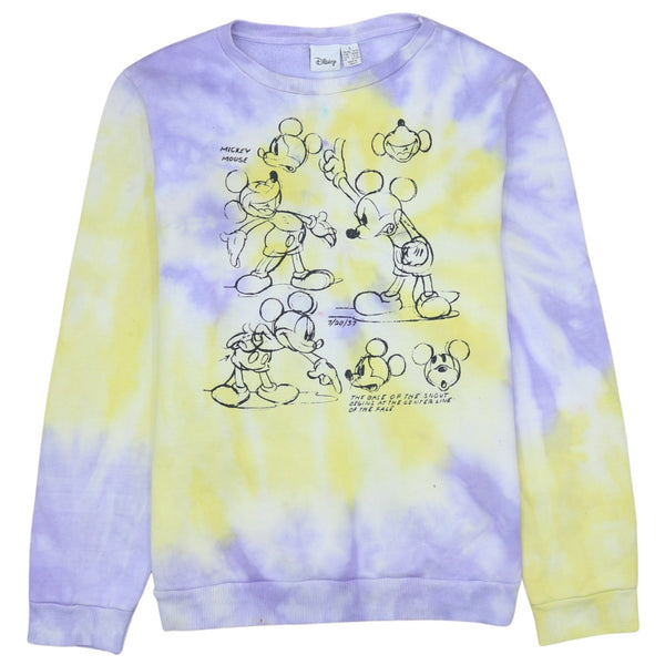 Vintage 90's Disney Mickey Mouse Purple Crew Neck Sweatshirt S