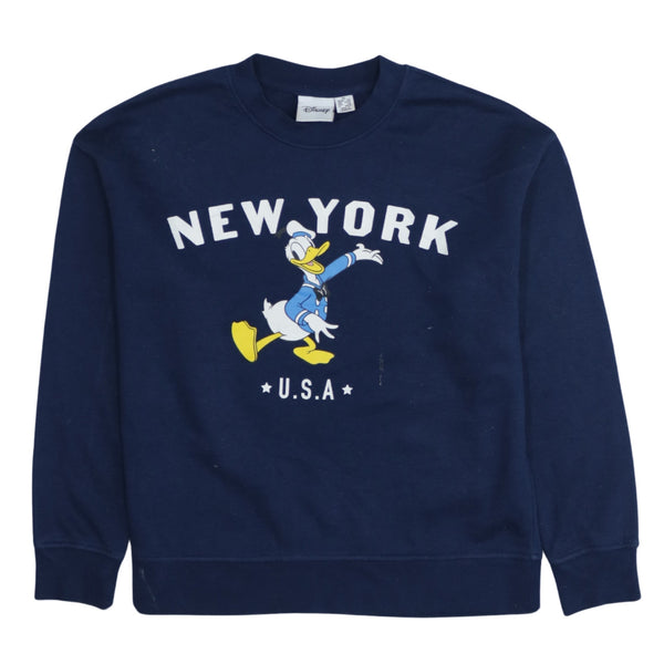 Vintage Disney 90s Pluto Crew Neck Sweatshirt Women's XSmall Navy Blue