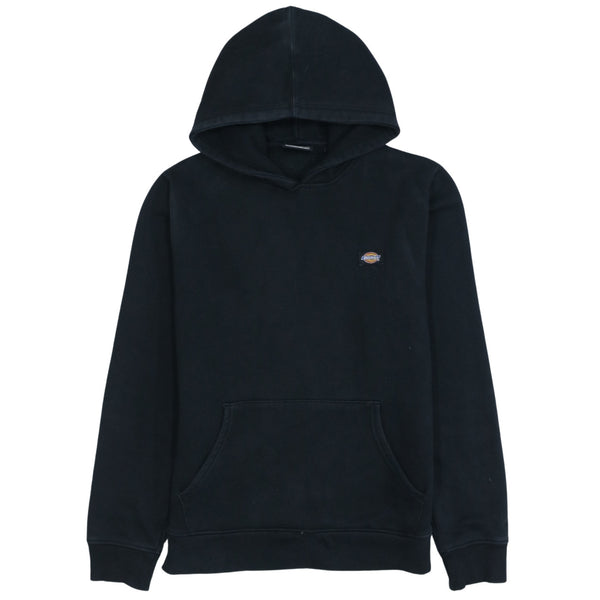 Dickies 90's Plain Black Pullover Hoodie Small - Cotton Vintage