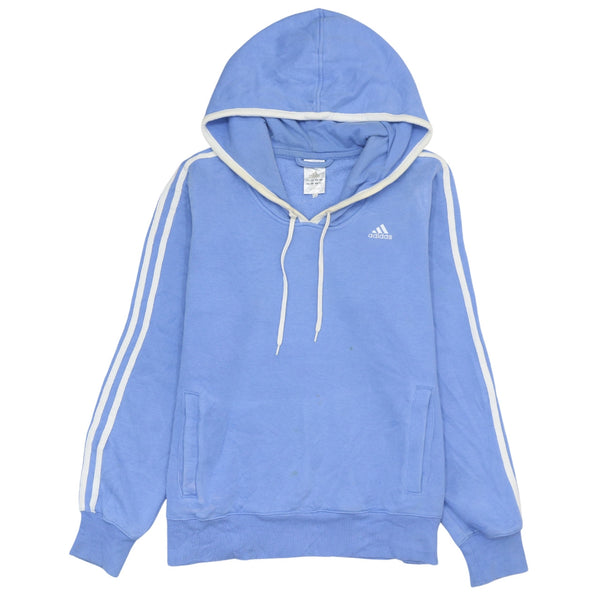 Adidas 90's Blue Striped Sleeve Pullover Hoodie Men's Medium