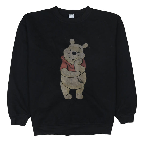 Disney 90's Winnie The Pooh Crew Neck Sweatshirt XXLarge (2XL) Black