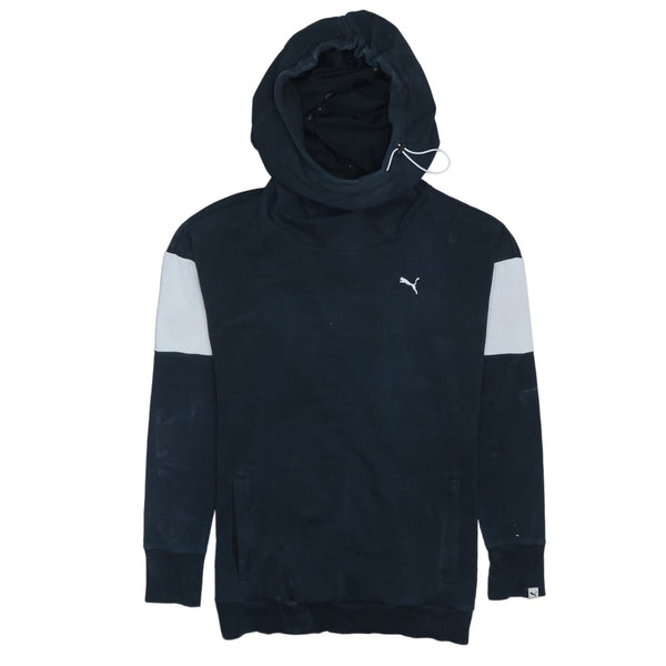 Puma 90's Vintage Black Sportswear Small Hoodie for Women Cotton