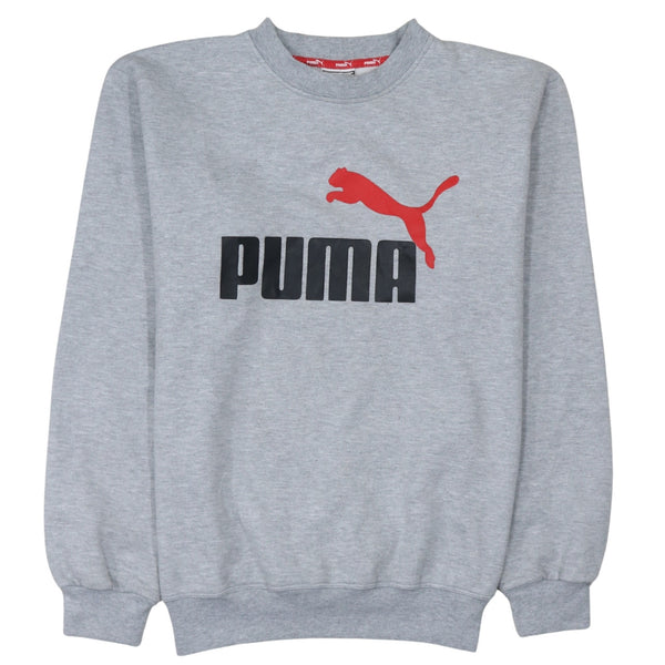 Puma 90's Spellout Crew Neck Sweatshirt Medium  Grey