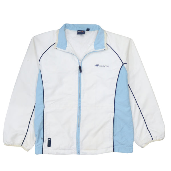 Ellesse 90's White Lightweight Full Zip Windbreaker Medium