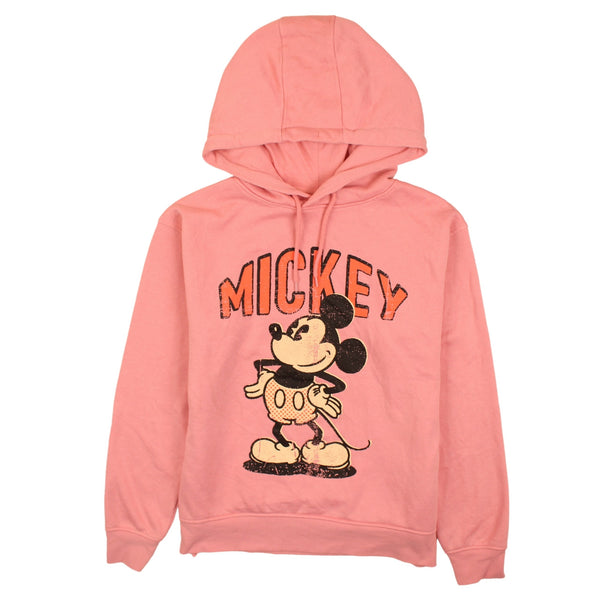 Vintage 90's Disney Mickey Mouse Pink Pullover Hoodie XS Women
