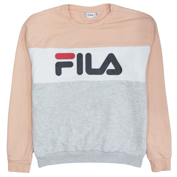 Fila 90's Spellout Crew Neck Sweatshirt Medium Grey