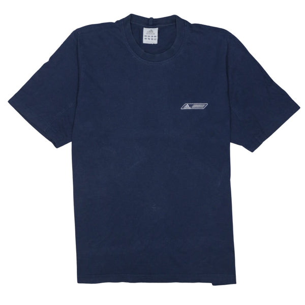 Adidas 90's Short Sleeves Crew Neck T Shirt Medium Navy Blue