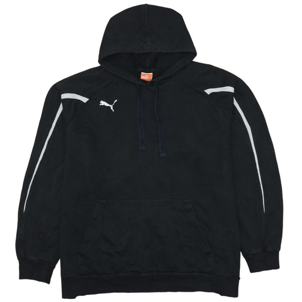 Puma 90's Drawstring Pockets Pullover Hoodie XXXLarge (3XL) Black