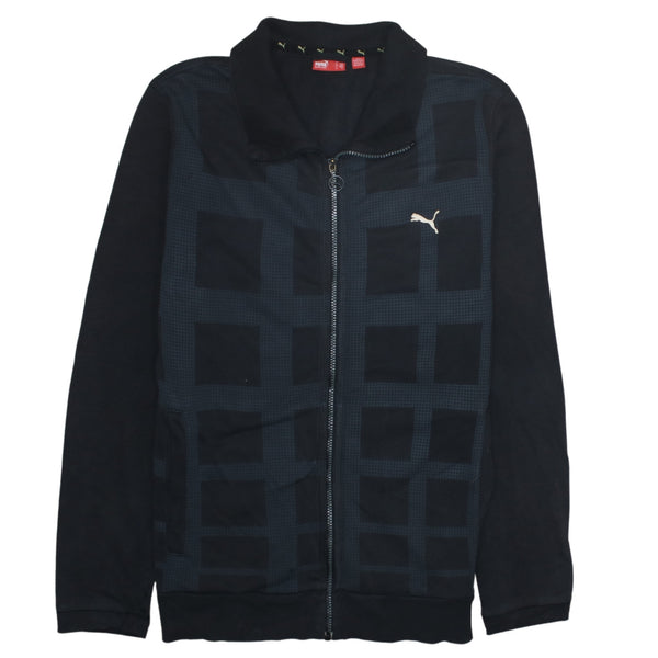 Puma 90's Lightweight Full Zip Up Sweatshirt Medium Black