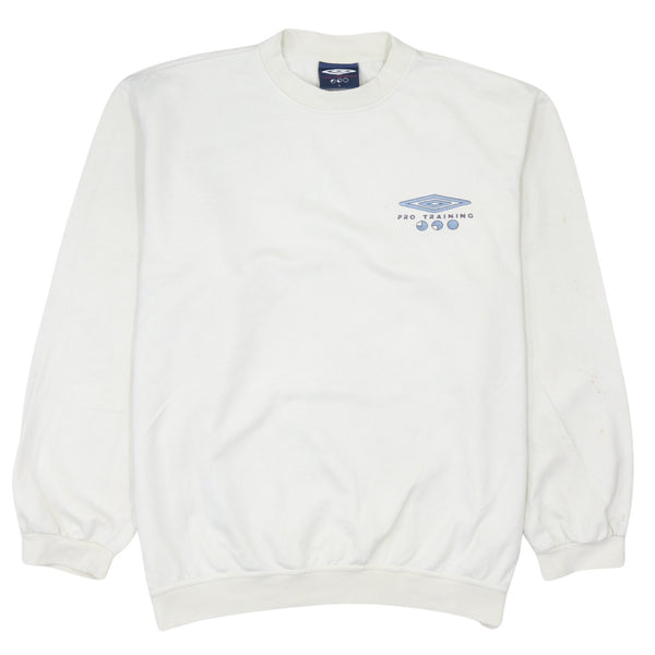 Vintage Umbro 90's Grey Lightweight Crew Neck Sweatshirt Large