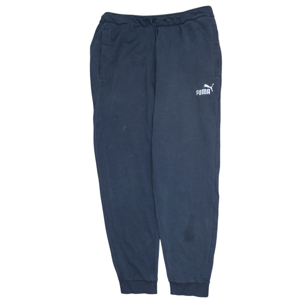 Puma 90's Rib Cuff Casual Joggers / Sweatpants Large Navy Blue
