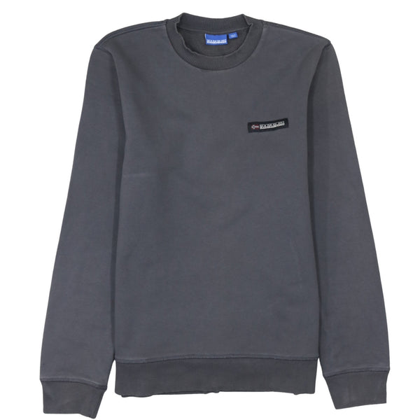 Napapijri 90's Lightweight Crew Neck Sweatshirt Small Grey