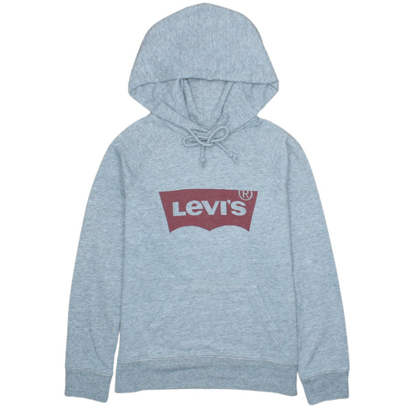 Levi's 90's Grey Spellout Pullover Hoodie XSmall Vintage