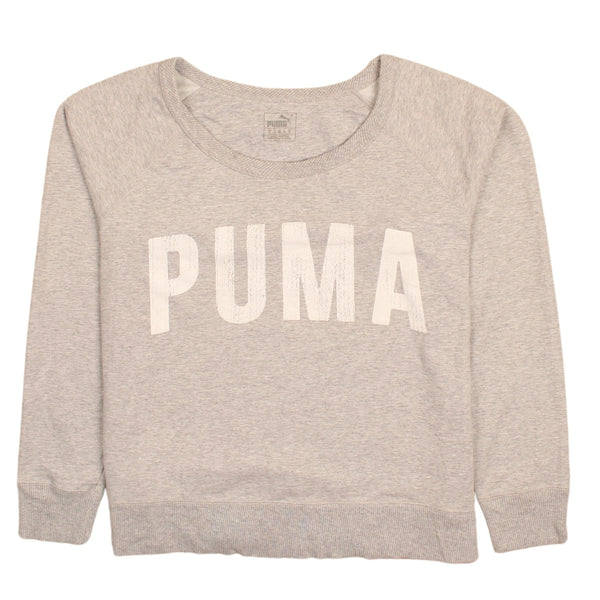 Puma 90's Vintage Spellout Crew Neck Sweatshirt XL Grey