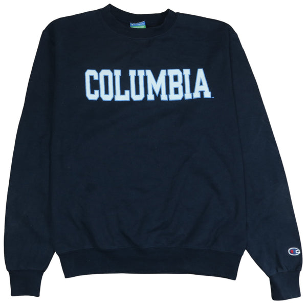 Vintage Champion 90s Spellout Navy Blue Crewneck Sweatshirt Men's S