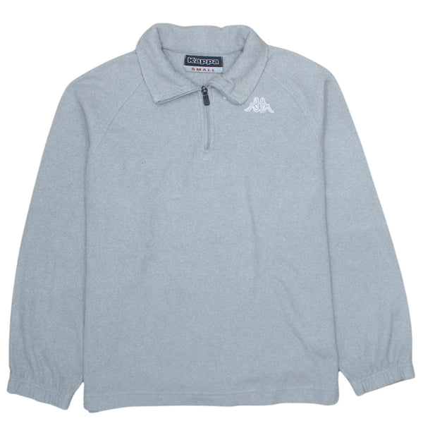 Kappa 90's Vintage Lightweight Grey Quarter Zip Sweatshirt Men's Small