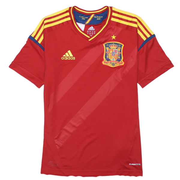 Adidas 90's Spain Football Jersey V Neck T Shirt Large Red