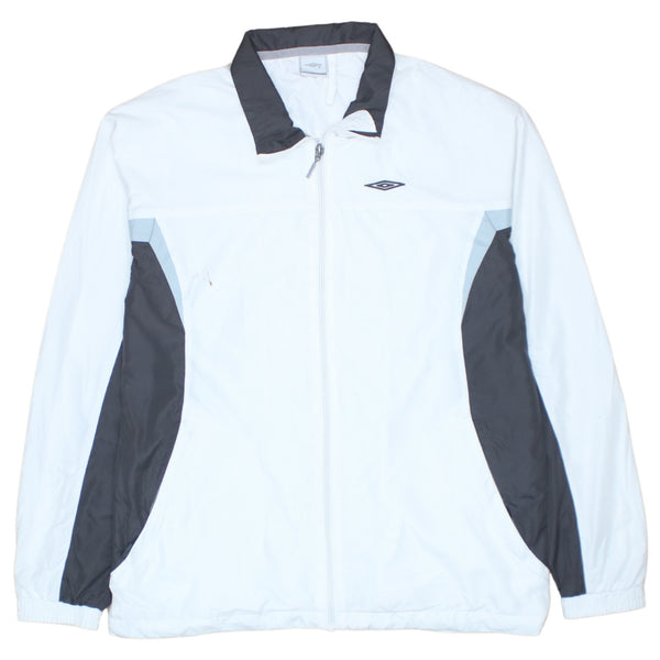 Umbro 90's Retro White Lightweight Windbreaker Jacket Medium