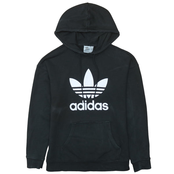 Adidas 90's Black Spellout Pullover Hoodie Women XSmall