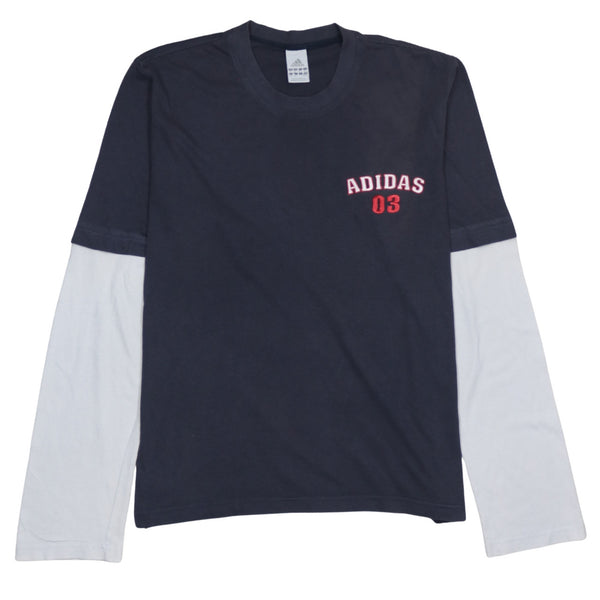 Adidas 90's Lightweight Crew Neck Sweatshirt XXLarge (2XL) Navy Blue