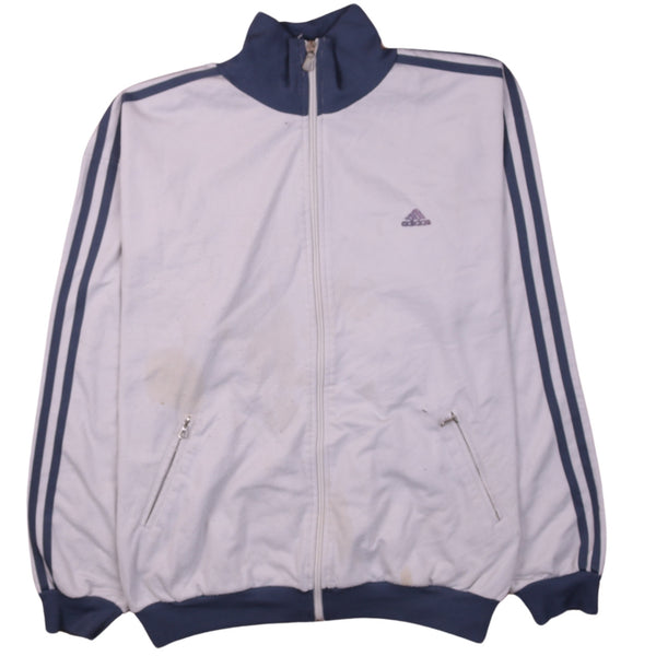 Adidas 90's Grey Striped Sleeve XLarge Zip Sweatshirt XLarge