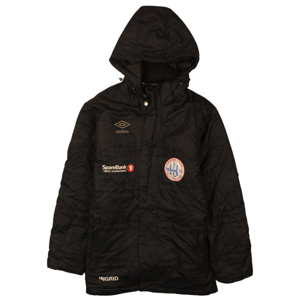 Umbro Vintage 90s Black Hooded Full Zip Windbreaker XSmall