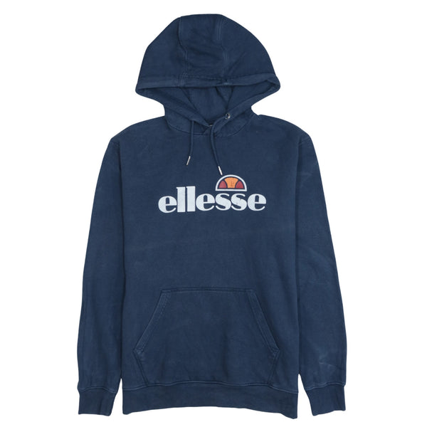 Ellesse 90's Vintage Spellout Pullover Hoodie Men's Medium Navy Blue