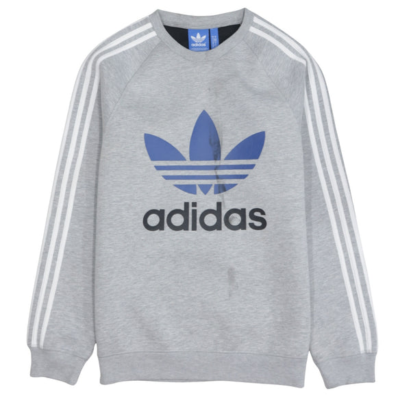 Adidas 90's Spellout Crew Neck Sweatshirt Medium Grey
