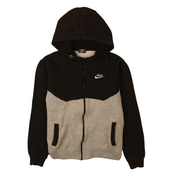 Nike 90's Black Full Zip Swoosh Hoodie Small