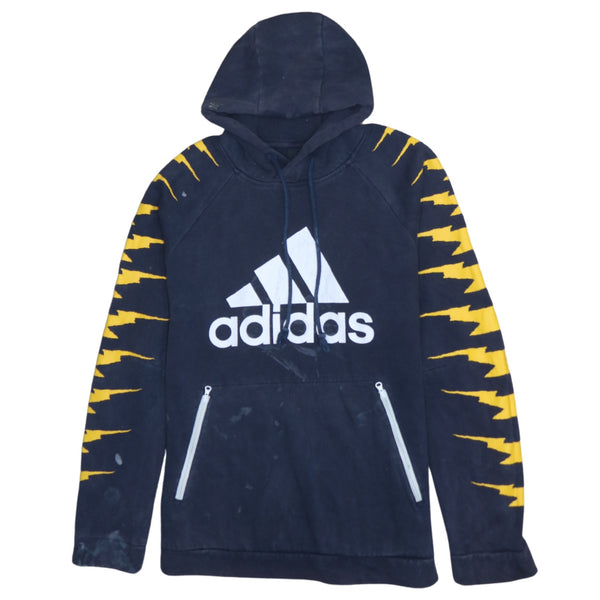 Adidas Vintage 90's Navy Blue Spellout Pullover Hoodie Men's Small