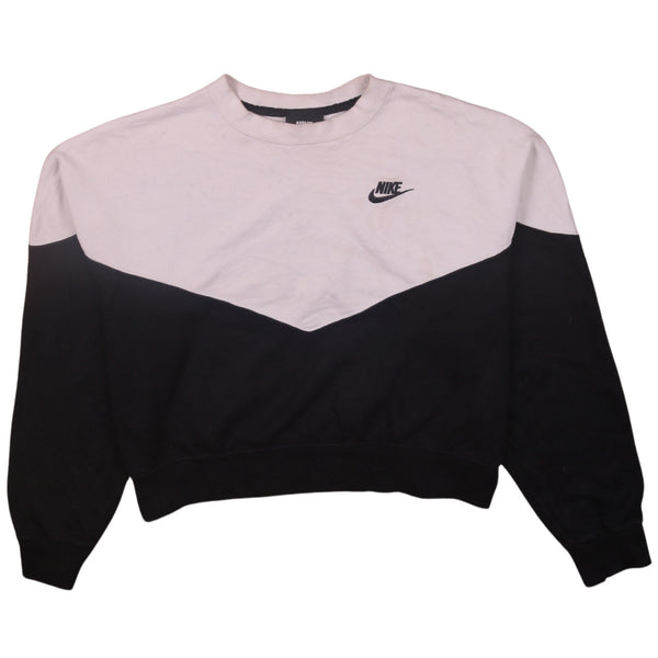 Nike 90's Black Swoosh Crop Sweatshirt XXLarge 2XL Vintage