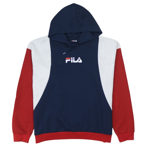 Fila 90's Vintage Lightweight XLarge Navy Blue Pullover Hoodie