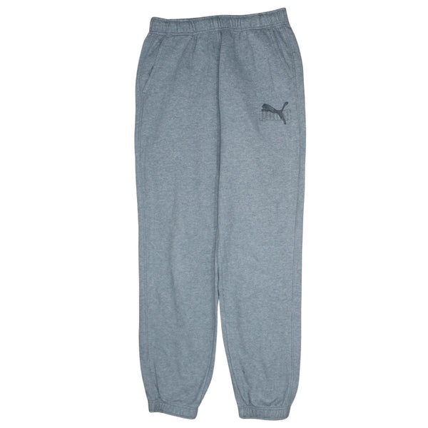 Puma 90's Elasticated Waistband Drawstrings Casual Joggers / Sweatpants Small Grey