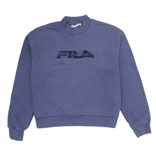 Fila 90's Spellout Crew Neck Sweatshirt Large Purple