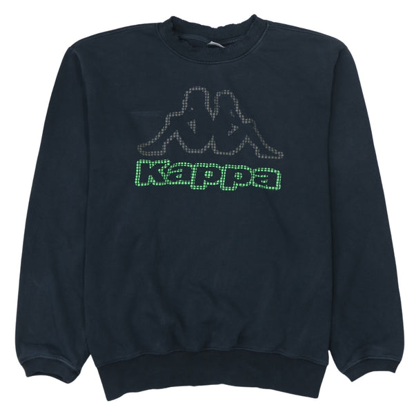Kappa 90's Spellout Crew Neck Sweatshirt XXLarge (2XL) Black