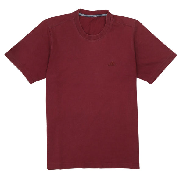 Adidas 90's Short Sleeves Crew Neck T Shirt Small  Red