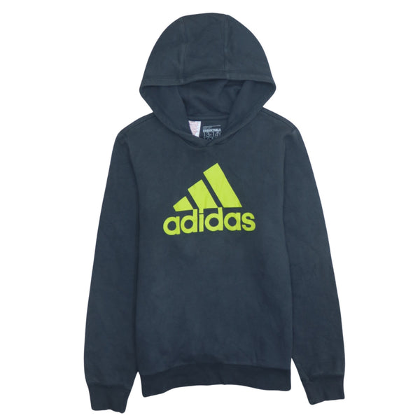 Adidas 90's Vintage Spellout Black Pullover Hoodie Women’s Large