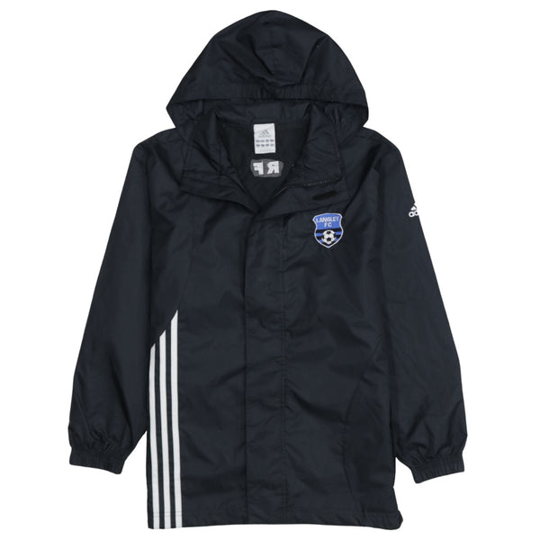 Adidas 90's Hooded Full Zip Up Windbreaker Medium Black