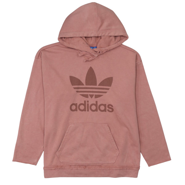 Adidas 90's Spellout Pullover Hoodie Small Pink