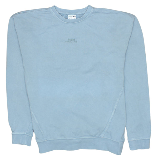 Puma 90s Vintage Lightweight Crew Neck Sweatshirt XSmall Blue