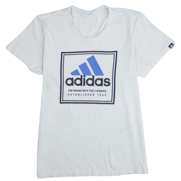 Adidas 90's Spellout Short Sleeves T Shirt Medium  White